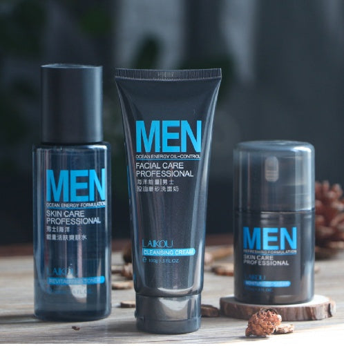 Men's Cosmetic Set Moisturizing Cream Toner Facial Cleanser