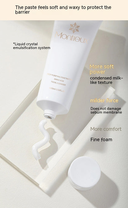 Camellia Amino Acid Oil Control Deep Cleansing Moisturizing Facial Cleanser Improve Pores Mild